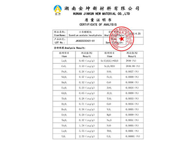 Scandium acetate hexahydrate