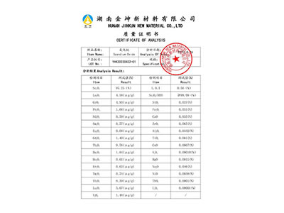 Scandium oxide（Crude scandium97%）