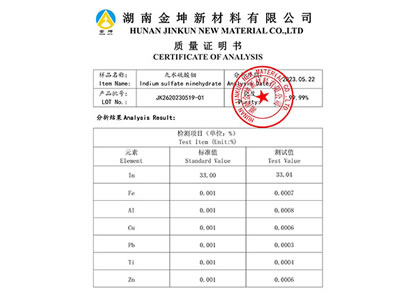 Indium sulfate ninehydrate